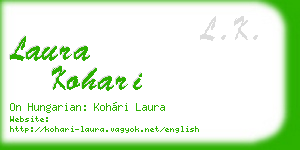 laura kohari business card